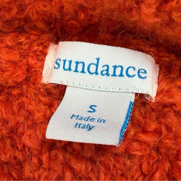 Sundance Women’s Orange Fuzzy Wool Blend Gretchen Cardigan Size Small - Picture 6 of 10